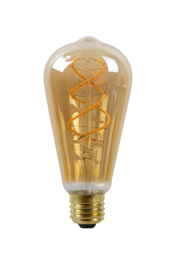 Lucide ST64 TWILIGHT SENSOR - Ampoule filament - Ø 6,4 cm - LED - E27 - 1x4W 2200K - Détecteur Jour/Nuit - Ambre - éteint